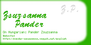 zsuzsanna pander business card